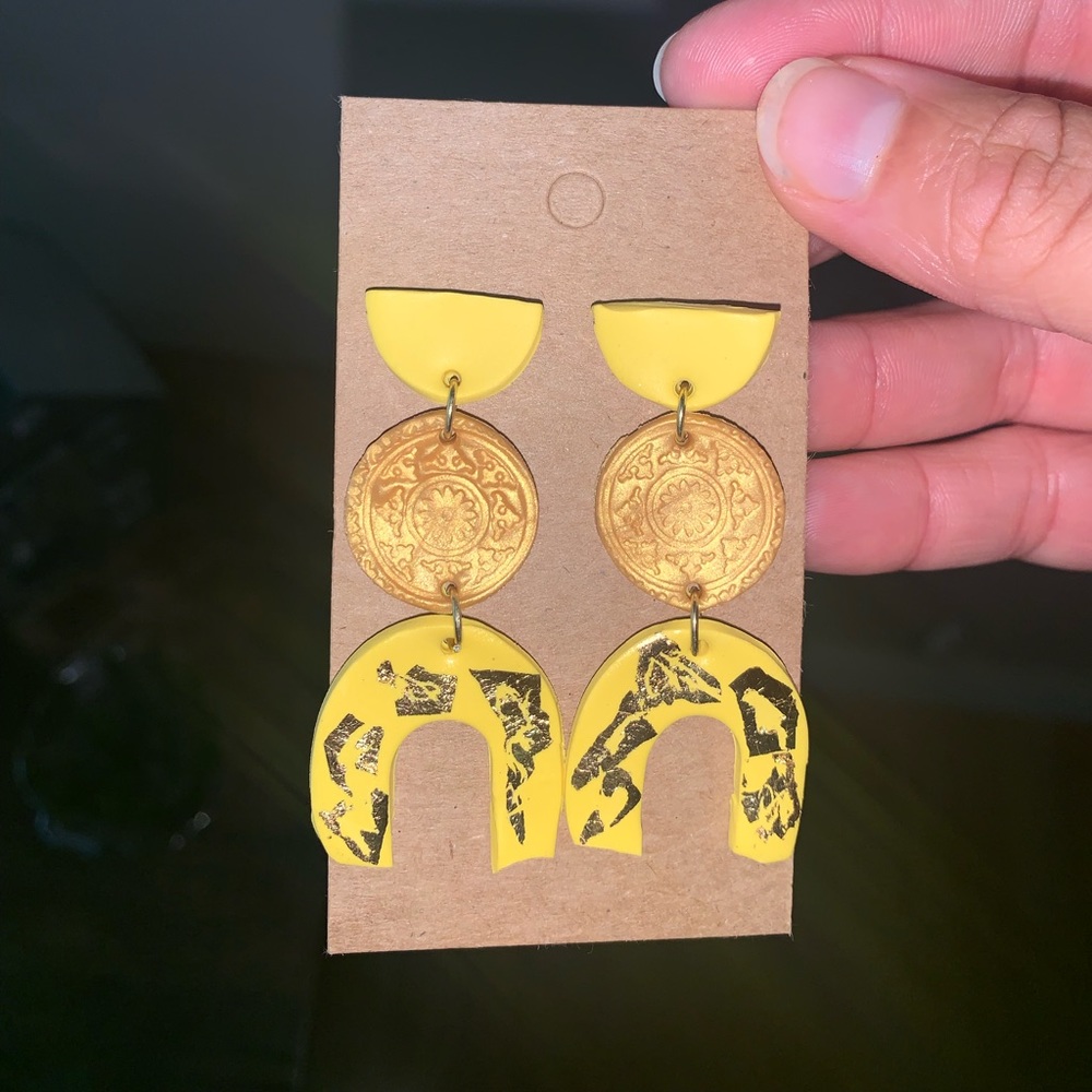 Handmade clay earrings